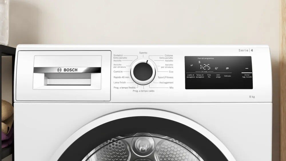 Bosch WTH85218II Serie 4 Asciugatrice cm. 60 - capacità 8 kg - bianco