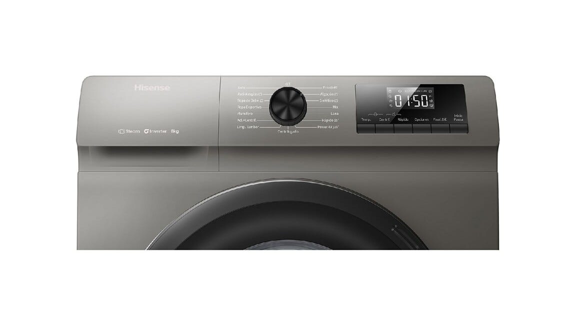Hisense WF1Q8041BT Lavatrice cm. 60 - capacità 8 kg - titanio