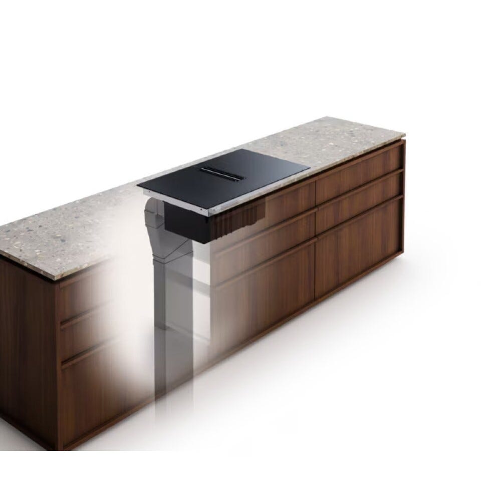 Electrolux KCC83480I Piano cottura induzione cm. 80 con cappa integrata da 550 m3/h - vetro nero