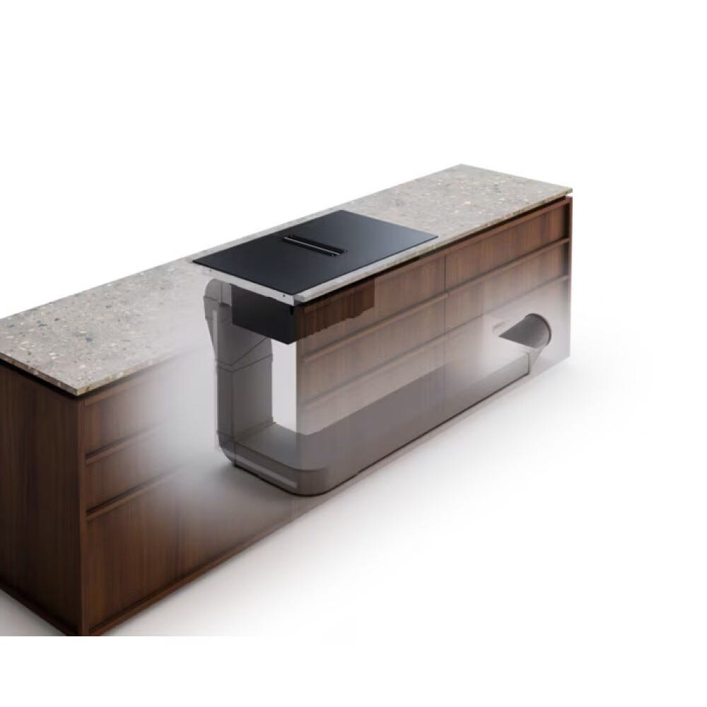 Electrolux KCC83480I Piano cottura induzione cm. 80 con cappa integrata da 550 m3/h - vetro nero