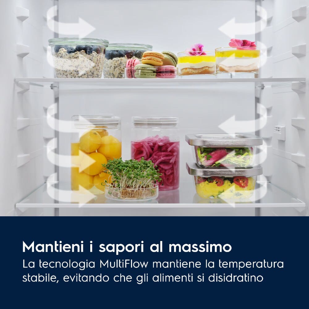 Electrolux KNT6ME18S3 Serie 600 TwinTech® Frigorifero con congelatore da incasso - cm. 55 h. 178 - lt. 248