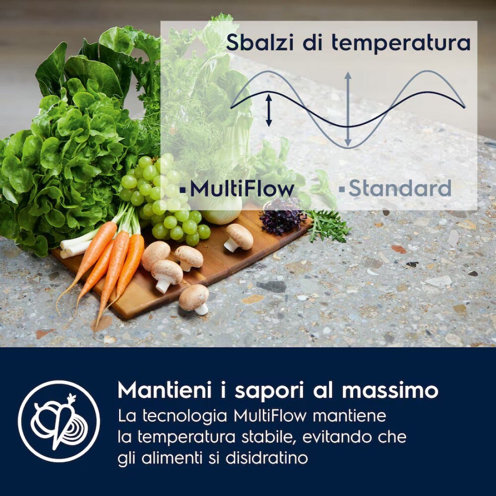 Electrolux KNT6ME18S3 Serie 600 TwinTech® Frigorifero con congelatore da incasso - cm. 55 h. 178 - lt. 248