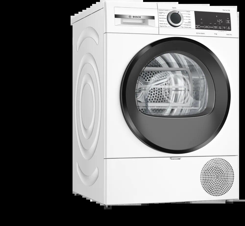 Bosch WQG243C0II Serie 6 Asciugatrice cm. 60 - capacità 9 kg - bianco