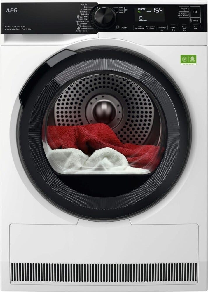 AEG TR9HH8AY Serie 9000X AbsoluteCare® Pro Asciugatrice cm. 60 - capacità 8 kg - bianco