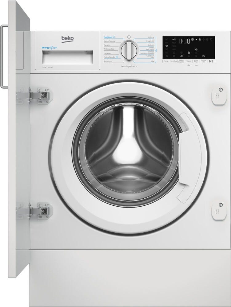 Beko WIT8A4BW Lavatrice da incasso cm. 60 - capacità 8 kg - bianco
