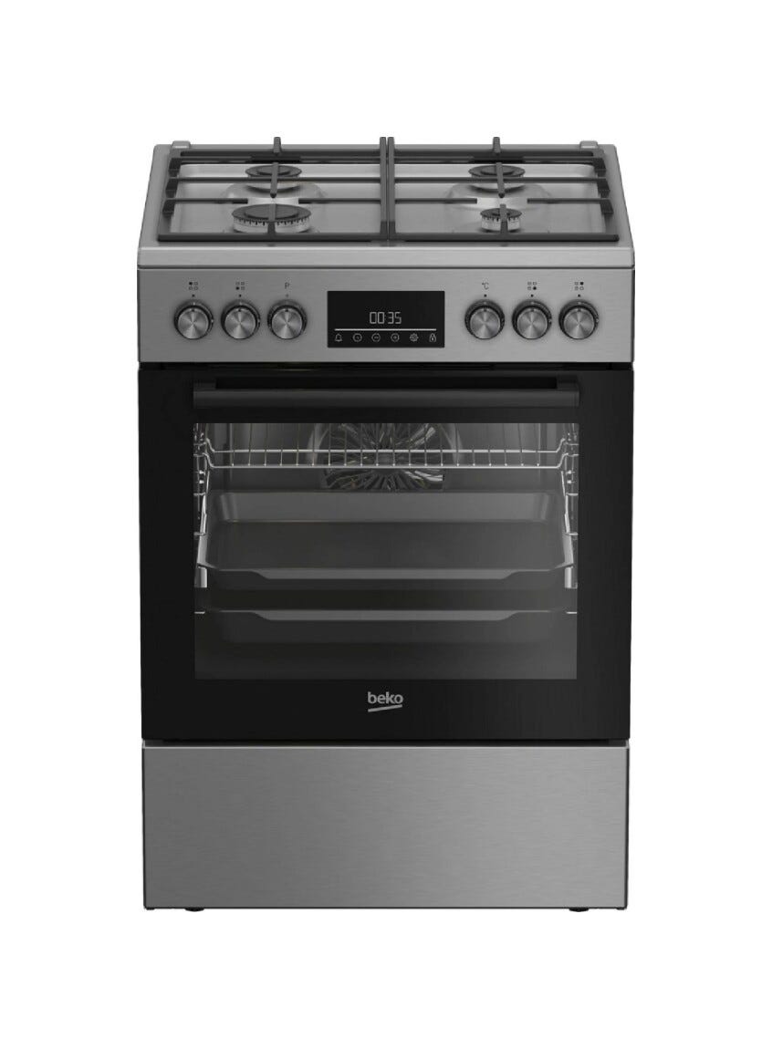 Beko FBM62330GXTN Cucina da accosto cm. 60 - 4 zone a gas - 1 forno elettrico - inox