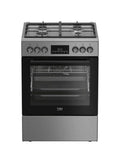 Beko FBM62330GXTN Cucina da accosto cm. 60 - 4 zone a gas - 1 forno elettrico - inox