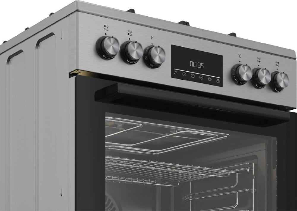Beko FBM62330GXTN Cucina da accosto cm. 60 - 4 zone a gas - 1 forno elettrico - inox