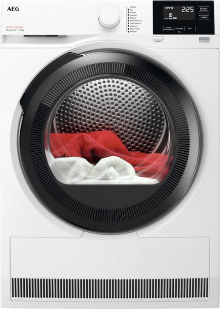 AEG TR7HG8C Serie 7000 SensiDry Asciugatrice cm. 60 - capacità 8 kg - bianco