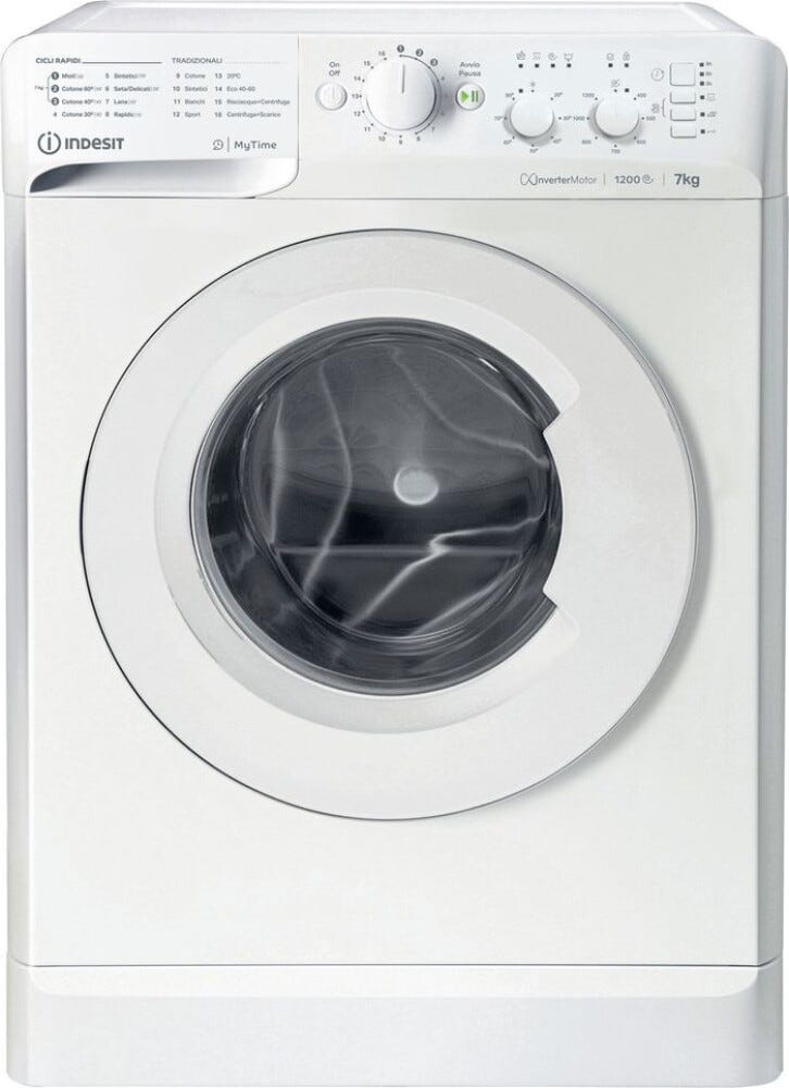 Indesit MTWC71296WIT Lavatrice cm. 60 - capacità 7 kg - bianco