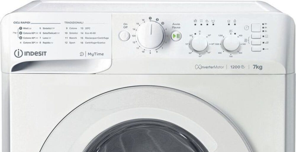 Indesit MTWC71296WIT Lavatrice cm. 60 - capacità 7 kg - bianco