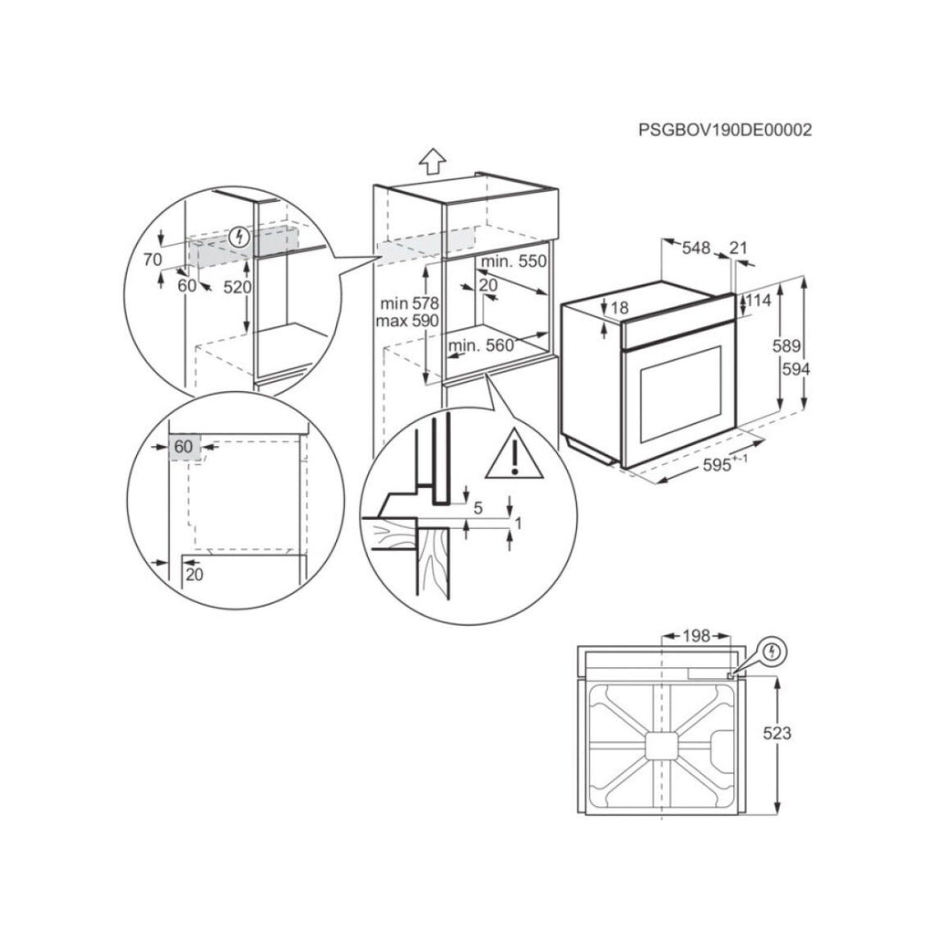 AEG TU5PB43SM Serie 5000 SurroundCook Forno multifunzione pirolitico cm. 60 - inox antimpronta