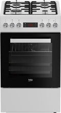 Beko FSE52323DWD Cucina da accosto cm. 50 - 4 fuochi gas + forno elettrico - bianco