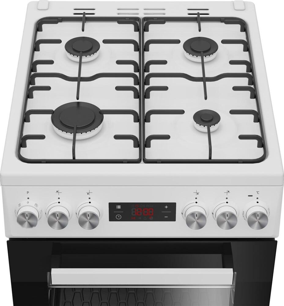 Beko FSE52323DWD Cucina da accosto cm. 50 - 4 fuochi gas + forno elettrico - bianco