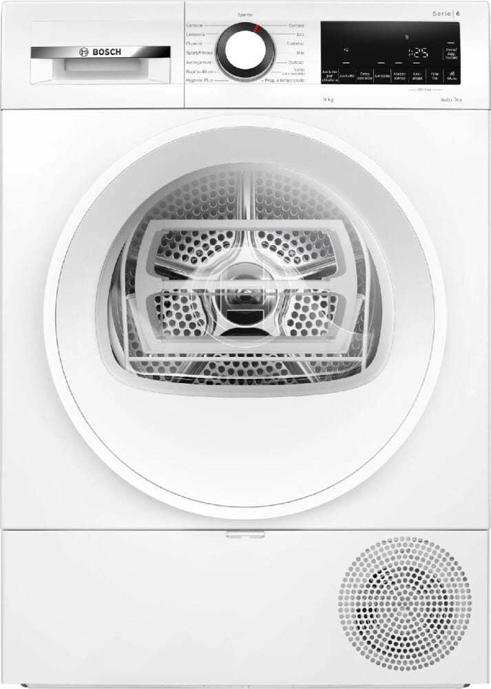 Bosch WQG243D6IT 6 Asciugatrice cm. 60 - capacità - 9 kg - bianco