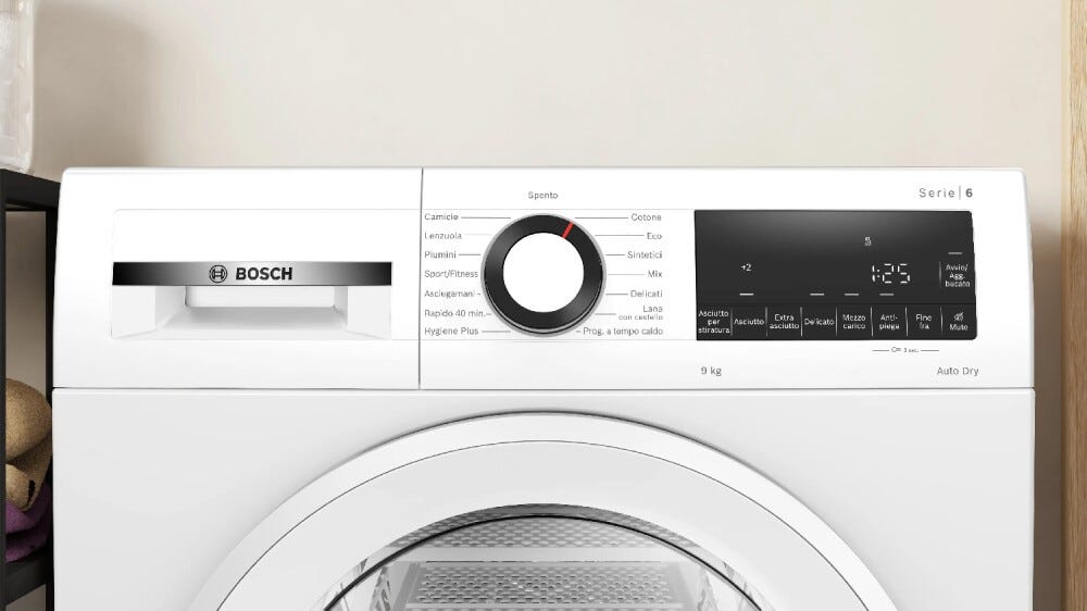 Bosch WQG243D6IT 6 Asciugatrice cm. 60 - capacità - 9 kg - bianco