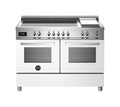 Bertazzoni PRO125I2EBIT Professional Cucina da accosto cm. 120 - 5 zone induzione + 1 piastra elettrica + 2 forni elettrici - scaldavivande - bianco