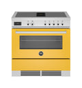 Bertazzoni PROCH94I1EGIT Professional Cucina da accosto cm. 90 - 4 zone induzione + 1 forno elettrico + cappa aspirante - giallo
