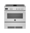 Bertazzoni PROCH94I1EXT Professional Cucina da accosto cm. 90 - 4 zone induzione + 1 forno elettrico + cappa aspirante - inox