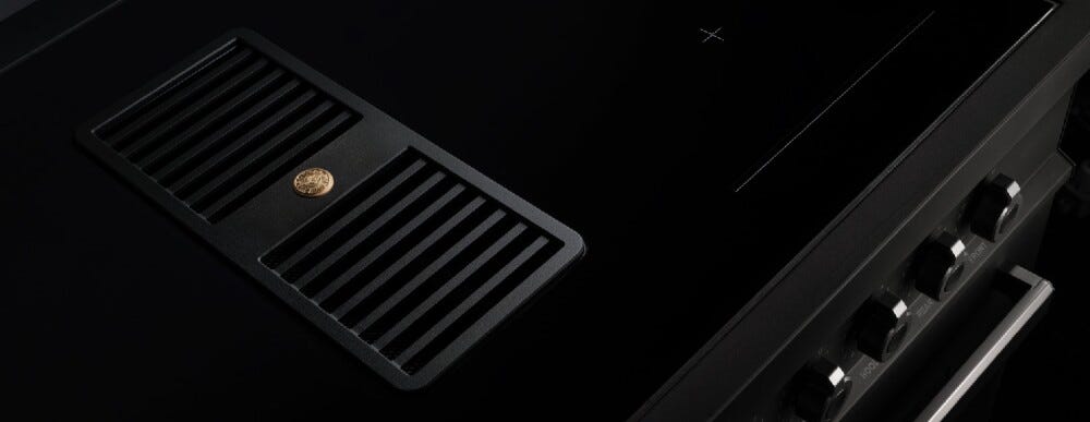 Bertazzoni PROCH94I1EXT Professional Cucina da accosto cm. 90 - 4 zone induzione + 1 forno elettrico + cappa aspirante - inox