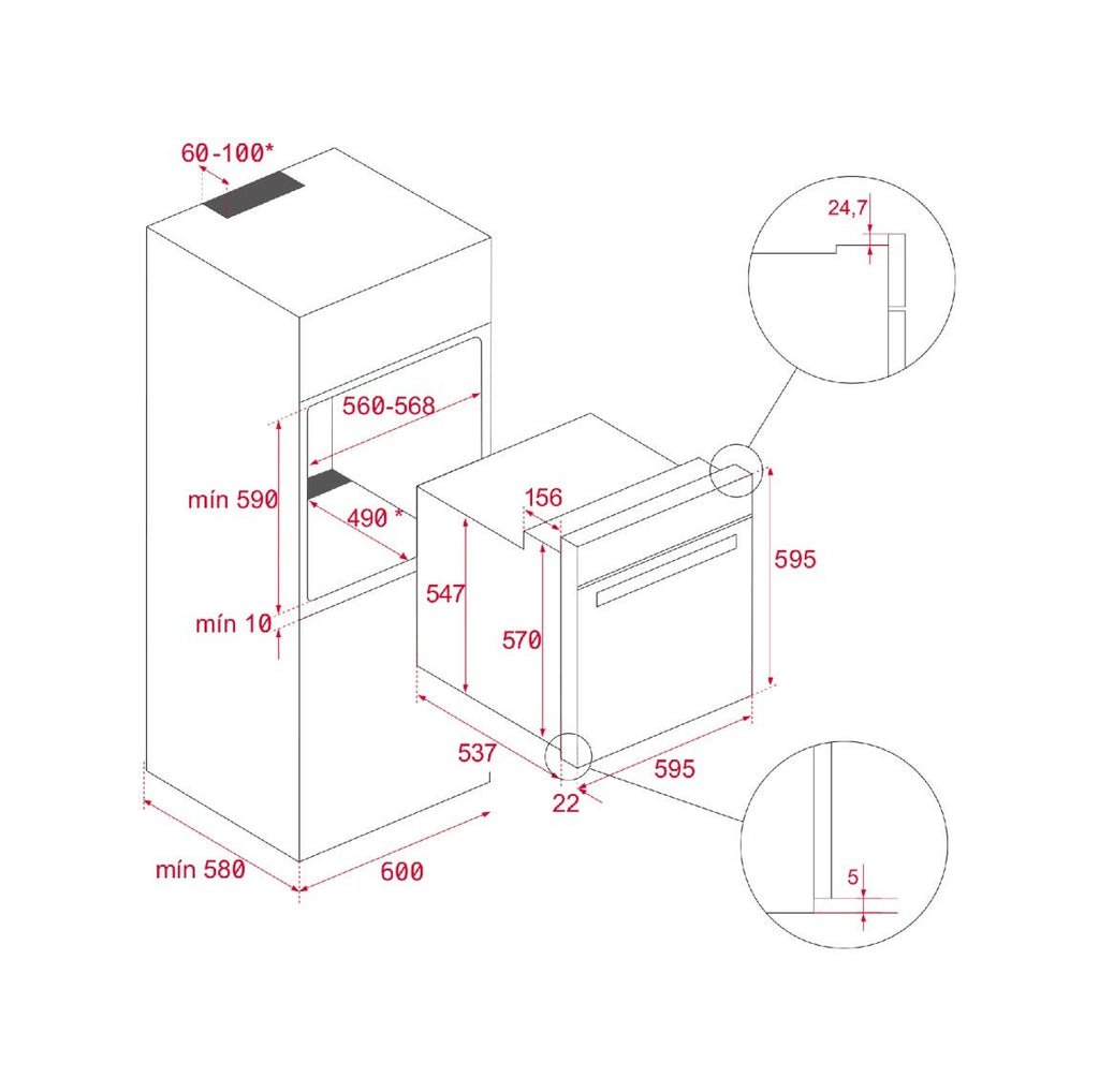 Teka HLB 8400 BK Forno elettrico cm. 60 - nero