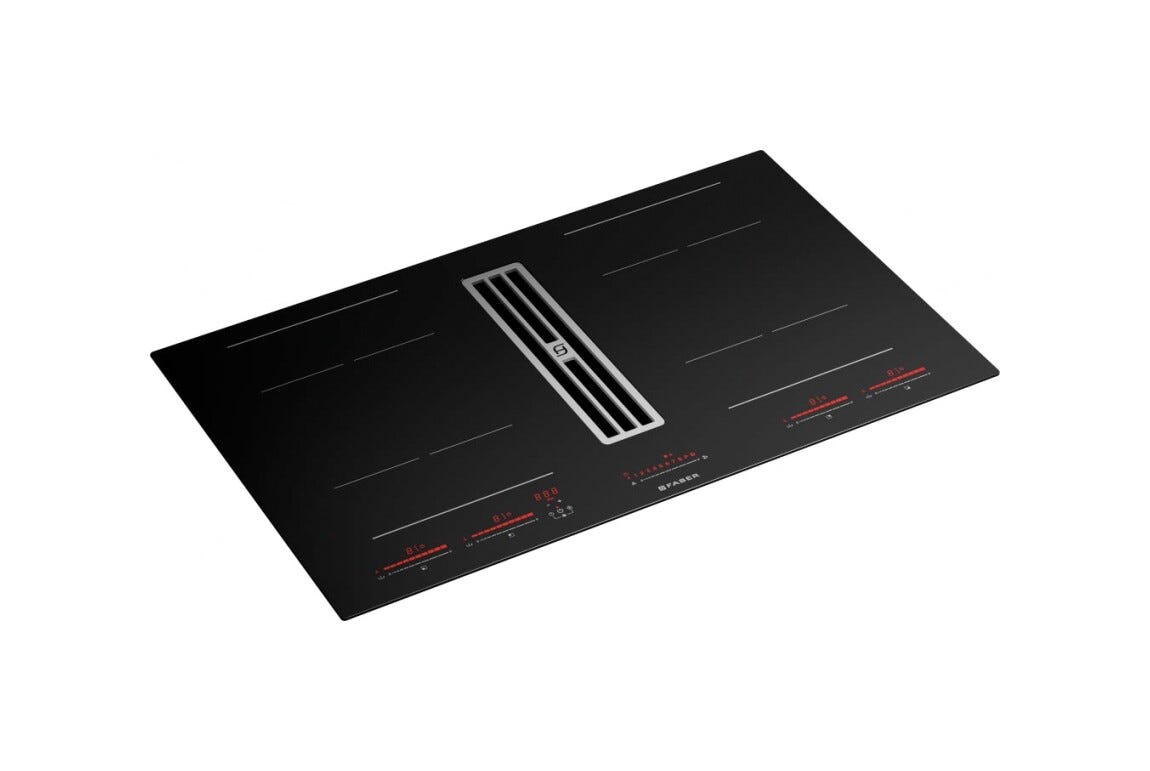 Faber GALILEO BOLD A830 Piano cottura induzione cm. 83 con cappa integrata da 630 m3/h - versione aspirante - vetroceramica nero