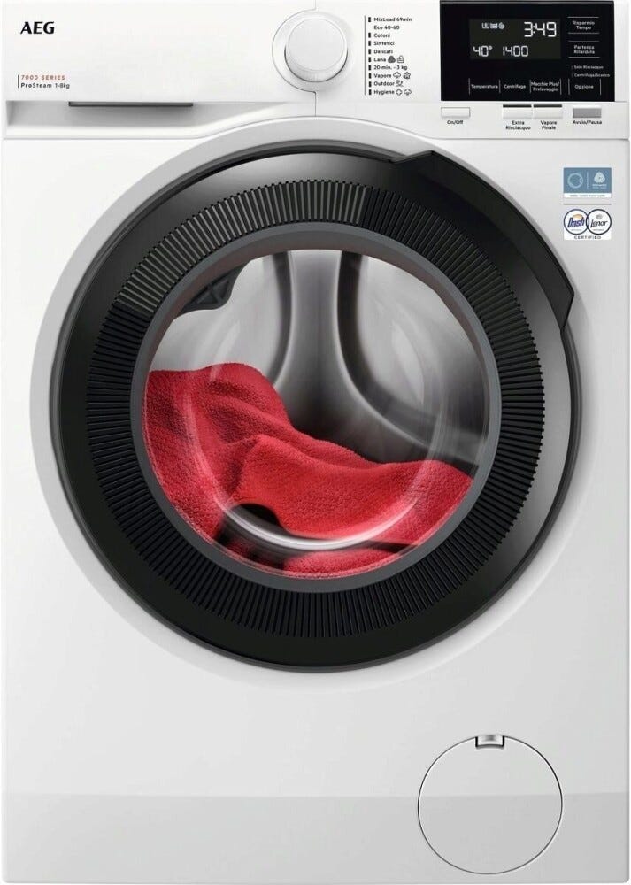 AEG LR7FG84B4 Serie 7000 Prosteam® Lavatrice cm. 60 - capacità 8 kg - bianco