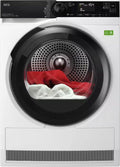 AEG TR9HH8BY Serie 9000 Absolutecare Plus Asciugatrice 8 kg, cm. 60, con tecnologia 3D Scan per un'asciugatura precisa e uniforme di vari capi, bianco, nero