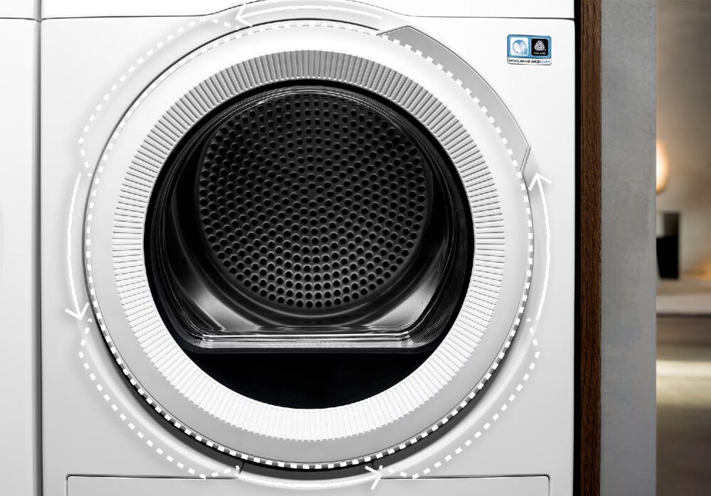 AEG TR9HH8BY Serie 9000 Absolutecare Plus Asciugatrice 8 kg, cm. 60, con tecnologia 3D Scan per un'asciugatura precisa e uniforme di vari capi, bianco, nero