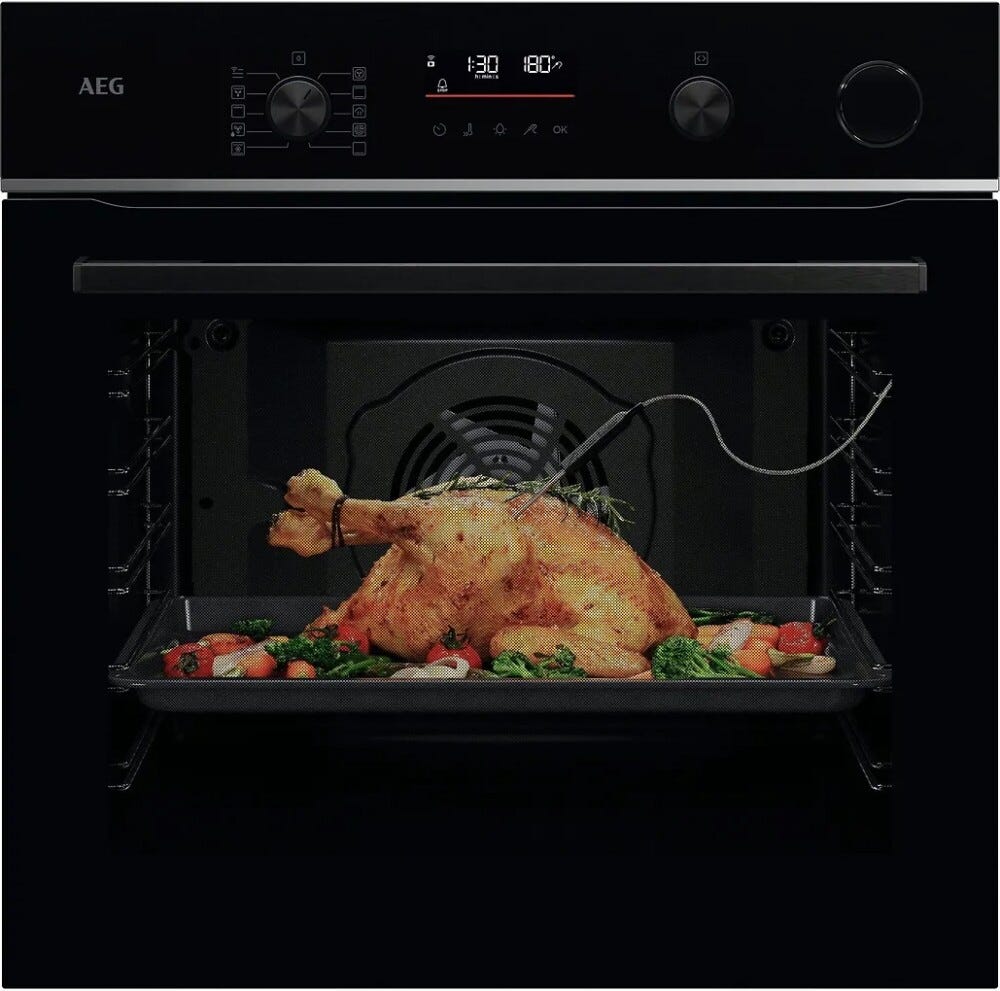 AEG TR6PB531SB serie 6000 Forno combinato a vapore, cm 60, 9 funzioni, SteamCrisp, pulizia pirolitica, classe energetica A++