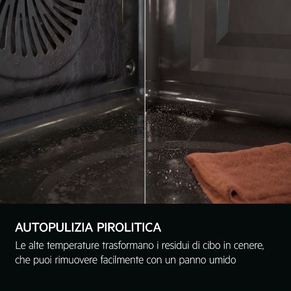 AEG TR6PB531SB serie 6000 Forno combinato a vapore, cm 60, 9 funzioni, SteamCrisp, pulizia pirolitica, classe energetica A++