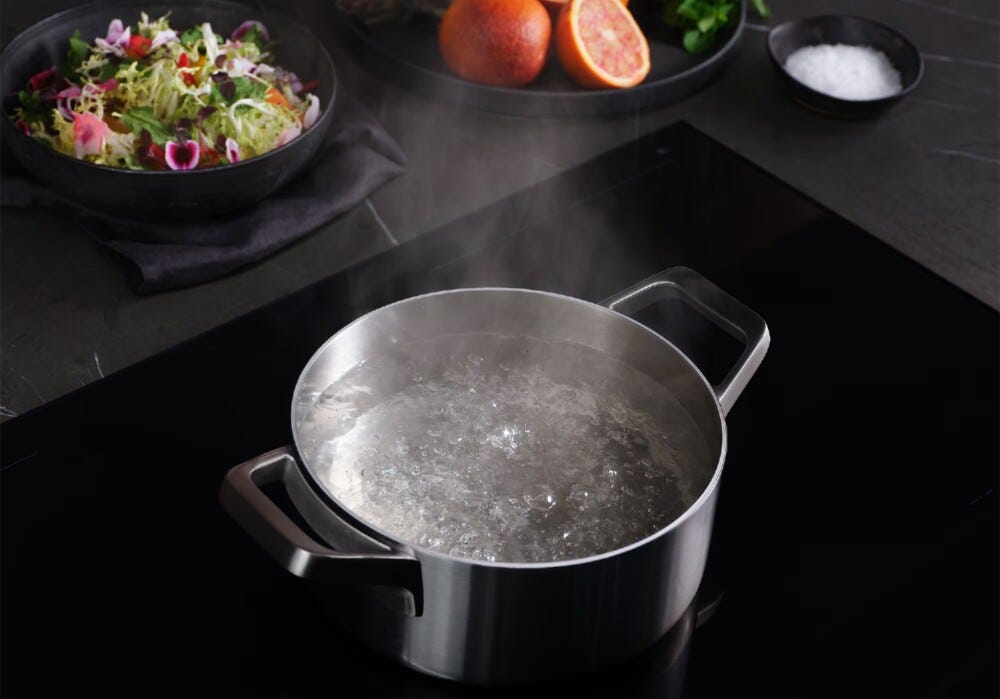 AEG TO64IB00FB serie 6000 Piano cottura a induzione, 60 cm, 4 zone, con funzione Bridge e Hob2Hood per la cucina moderna, vetroceramica nero