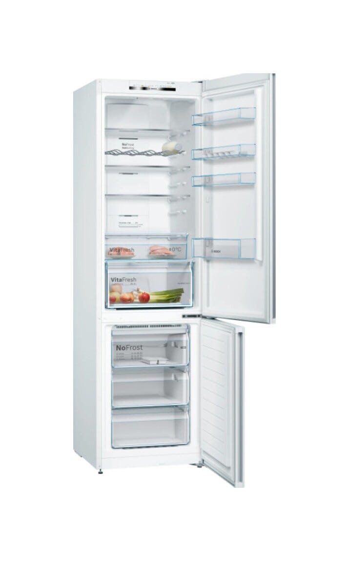 Bosch KGN39VWEB Serie 4 Frigorifero combinato con congelatore, capacità 368 L, classe E, bianco.