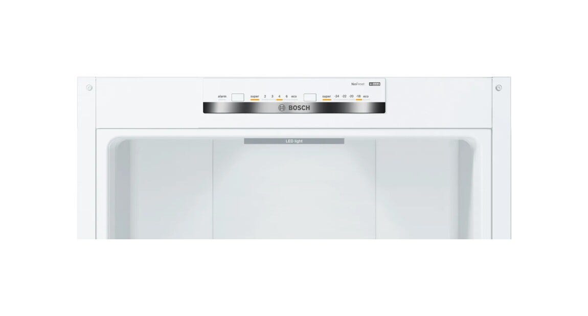 Bosch KGN39VWEB Serie 4 Frigorifero combinato con congelatore, capacità 368 L, classe E, bianco.