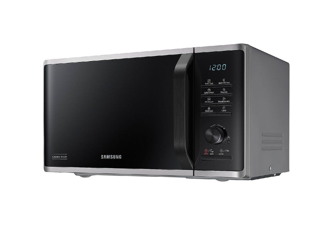 Samsung MS23K3515AS/E2 . Microonde, libera installazione, capacità 23L, potenza 800W, con funzione Quick Defrost e deodorizzazione