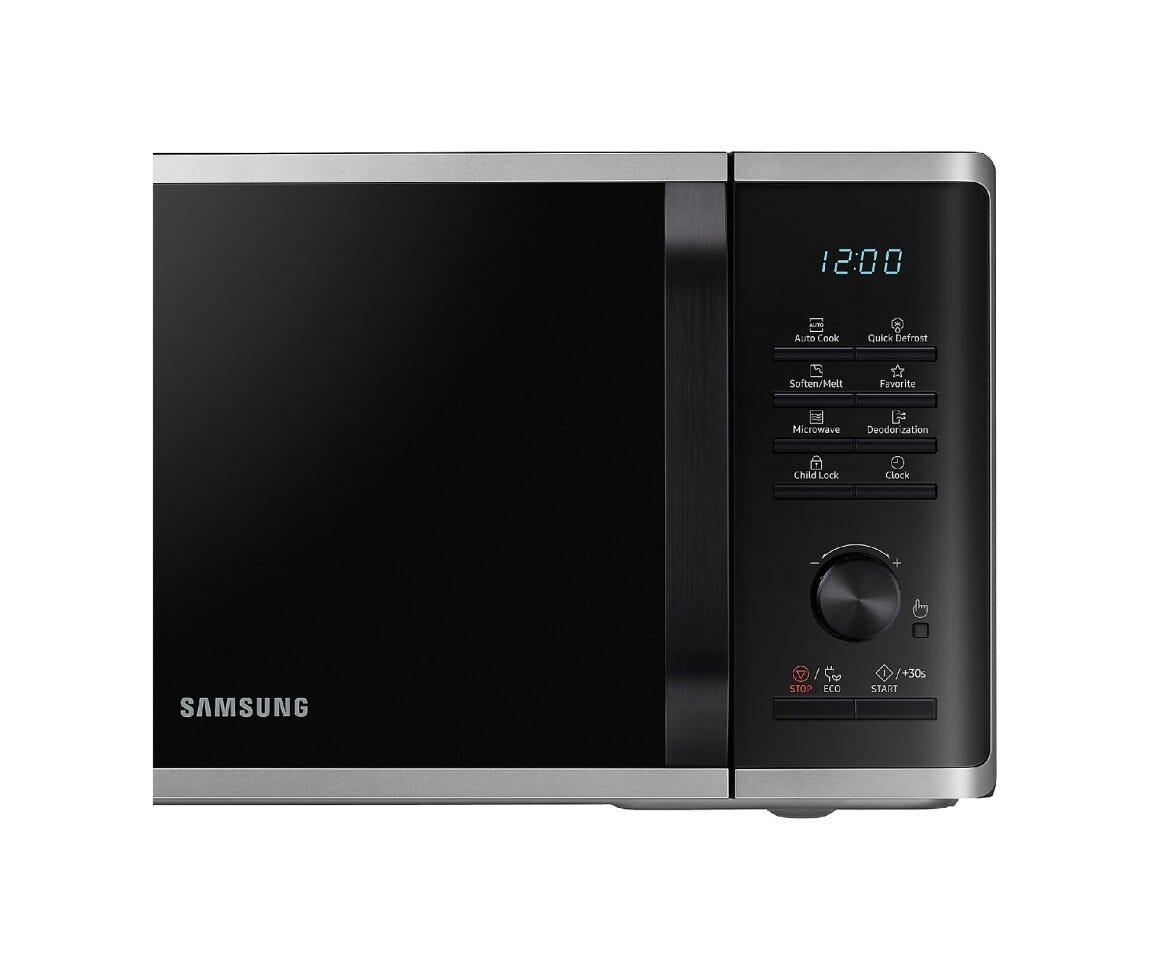 Samsung MS23K3515AS/E2 . Microonde, libera installazione, capacità 23L, potenza 800W, con funzione Quick Defrost e deodorizzazione