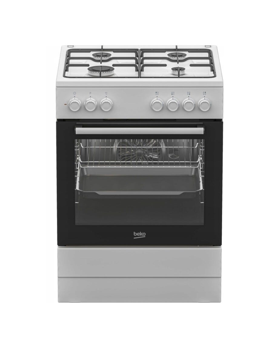 Beko FBE62120SWD Cucina da accosto cm. 60 - 4 fuochi gas + 1 forno elettrico - bianco