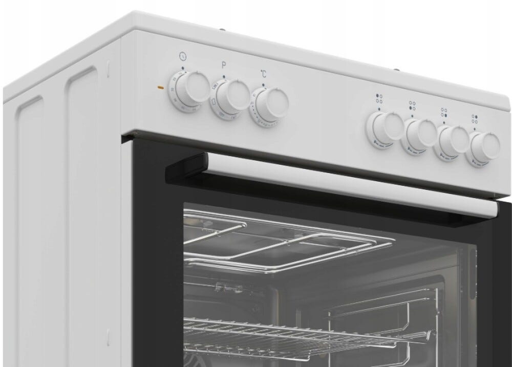 Beko FBE62120SWD Cucina da accosto cm. 60 - 4 fuochi gas + 1 forno elettrico - bianco