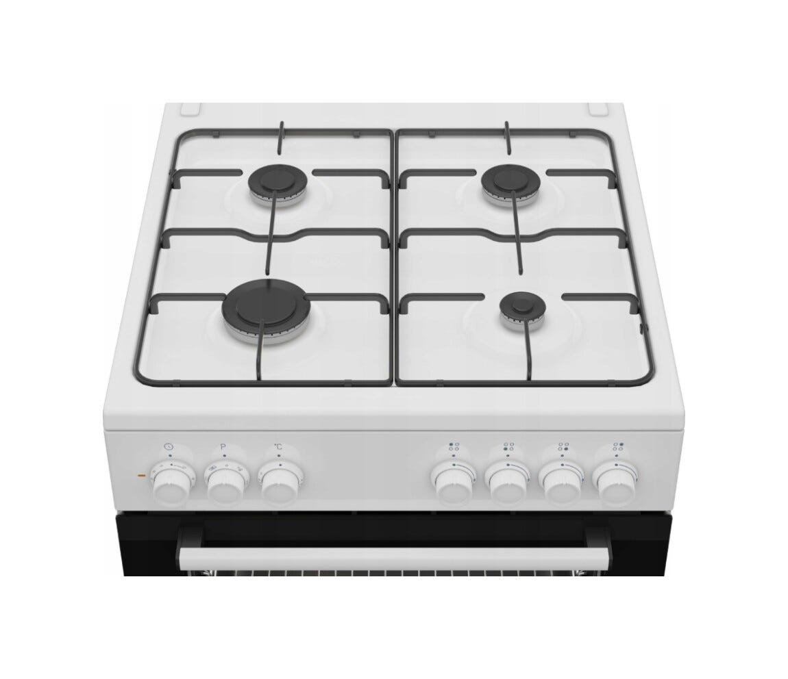 Beko FBE62120SWD Cucina da accosto cm. 60 - 4 fuochi gas + 1 forno elettrico - bianco
