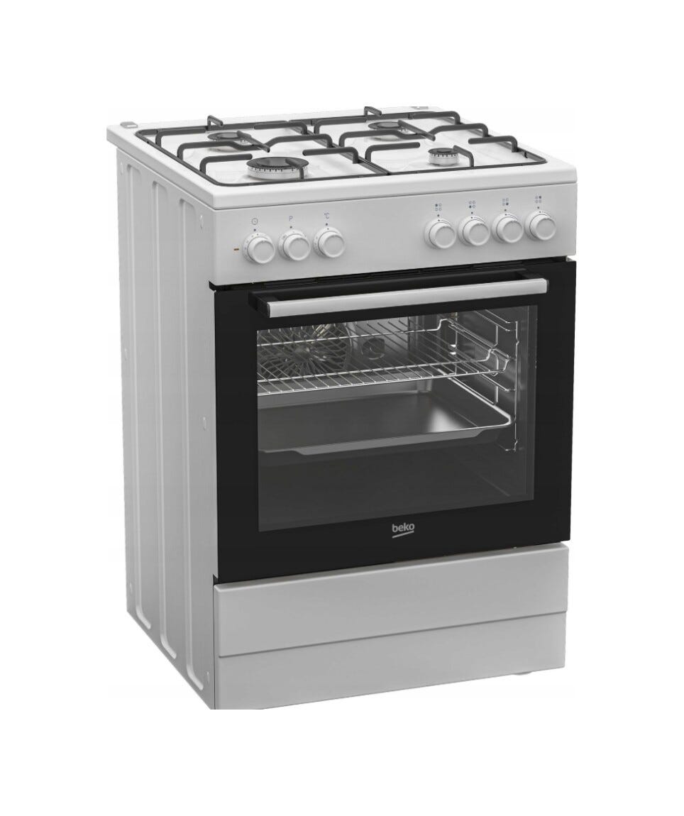 Beko FBE62120SWD Cucina da accosto cm. 60 - 4 fuochi gas + 1 forno elettrico - bianco