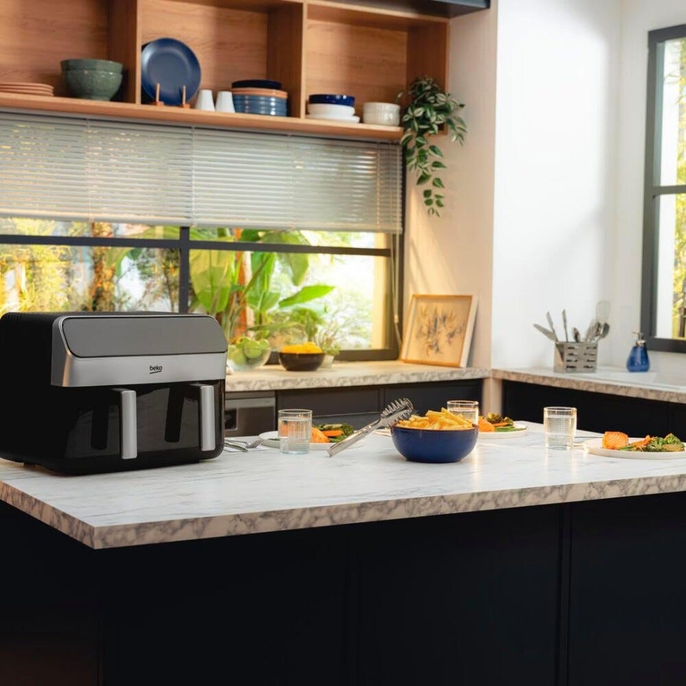 Beko FRL6488 Friggitrice ad aria doppio cestello - 9,5 lt - nero