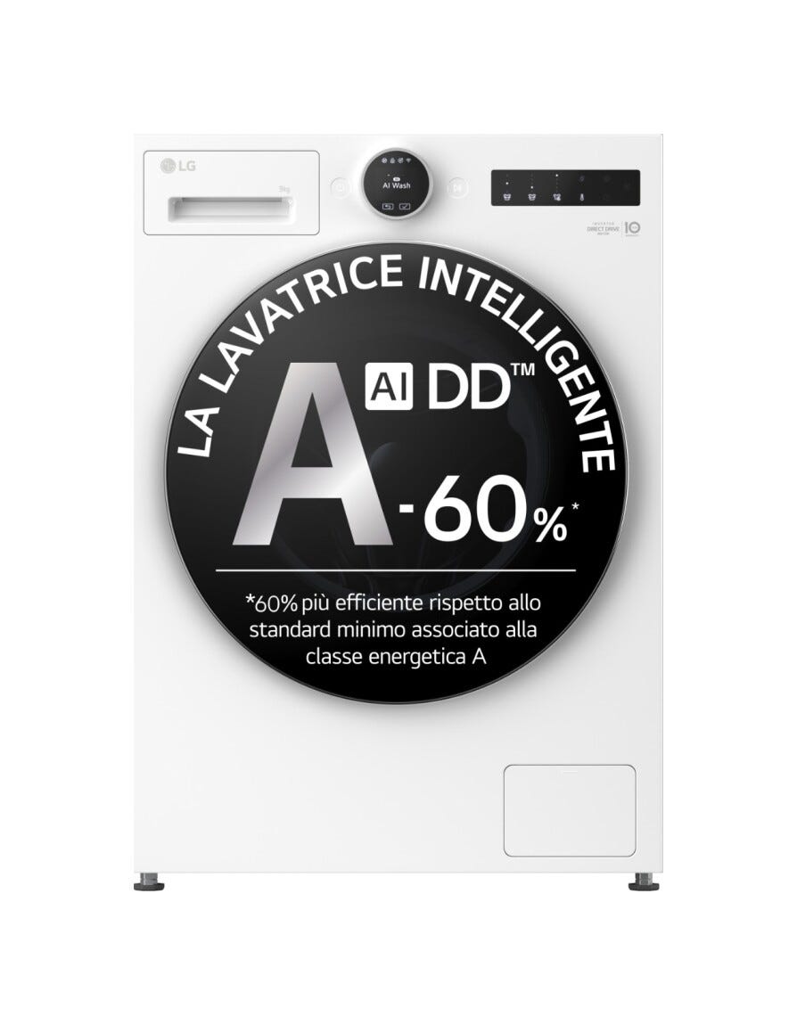 LG F4X9009TWCE Lavatrice cm. 60 - capacità 9 kg - bianco