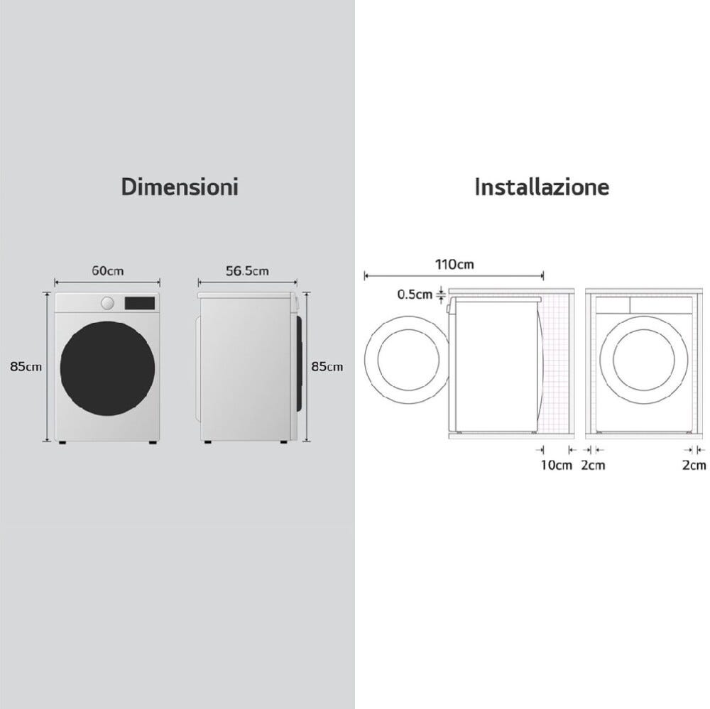 LG F4X7011TWB Serie X7 Lavatrice cm. 60 - capacità 11 kg - bianco