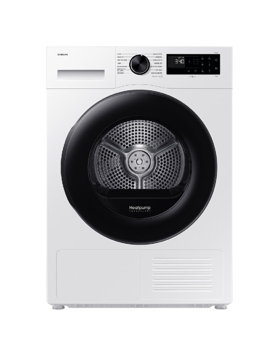 Samsung DV90DG52A0AEET Crystal EcoDry Asciugatrice cm. 60 - capacità 9 kg - bianco