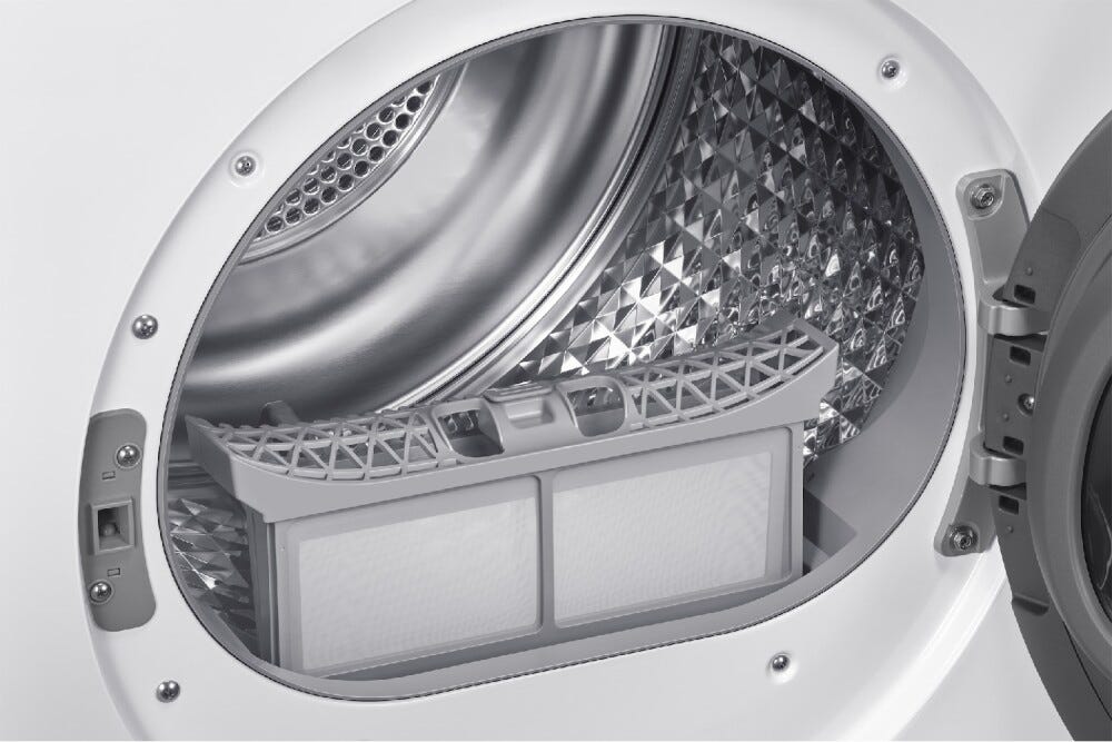 Samsung DV90DG52A0AEET Crystal EcoDry Asciugatrice cm. 60 - capacità 9 kg - bianco