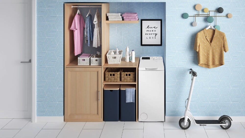 Indesit BTW B7251P IT Lavatrice carica dall'alto, 7 kg, Slim 40 cm, Classe B, Bianco