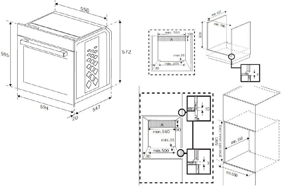 Beko BBIE18302XFPS-1 bPRO 500 Forno elettrico pirolitico cm. 59 - inox