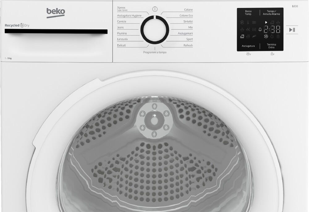 Beko BMT93EW Asciugatrice cm. 60 - capacità 9 kg - bianco