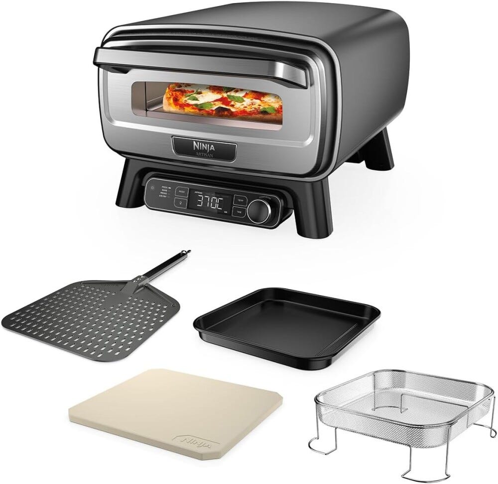 Ninja MO201EU Artisan Forno elettrico per pizza/friggitrice ad aria da esterno - grigio