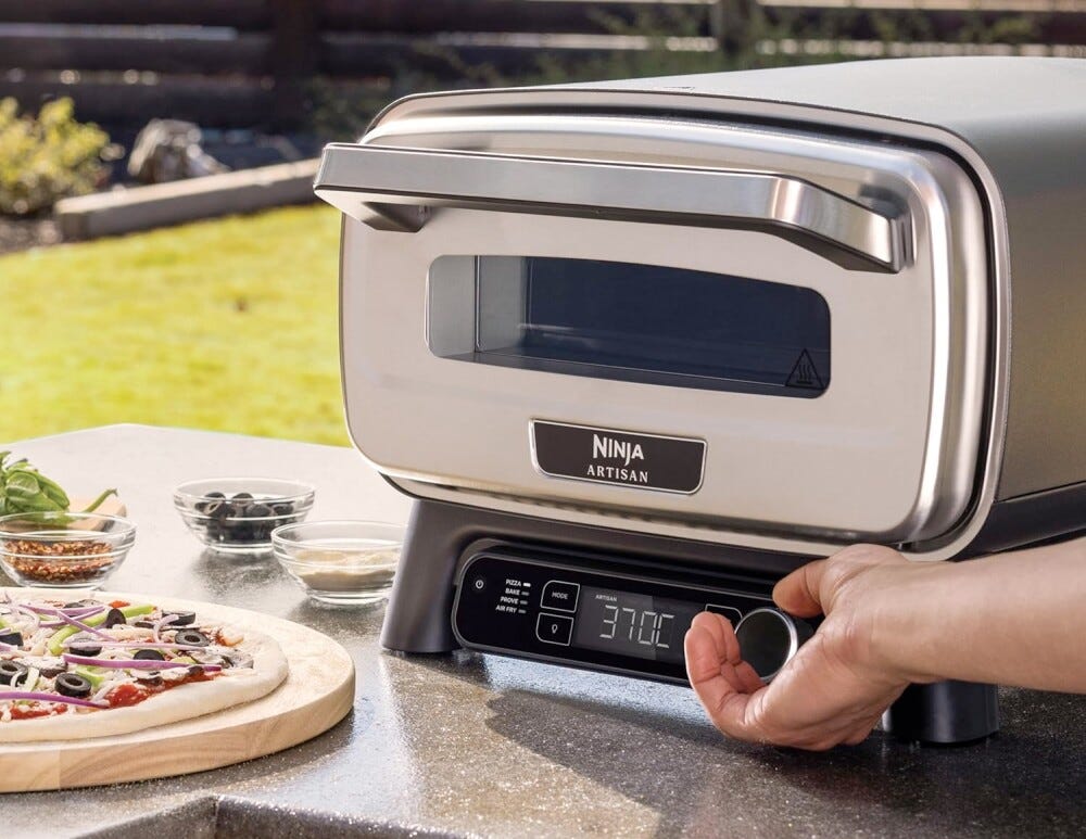 Ninja MO201EU Artisan Forno elettrico per pizza/friggitrice ad aria da esterno - grigio